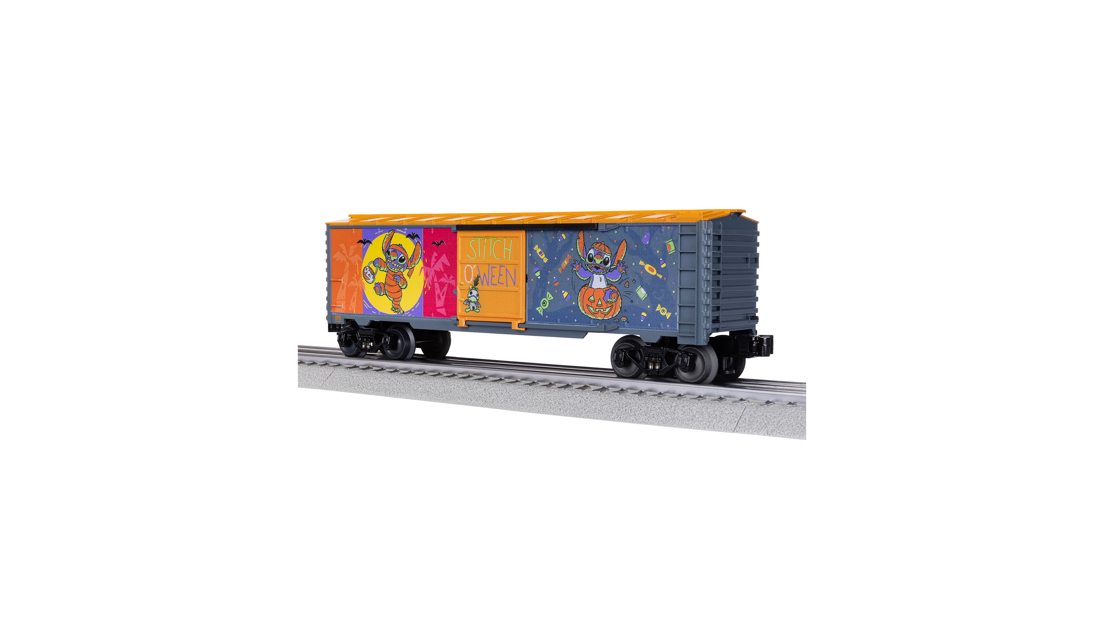 Lionel Disney Stitch Halloween O Gauge Model Train Boxcar