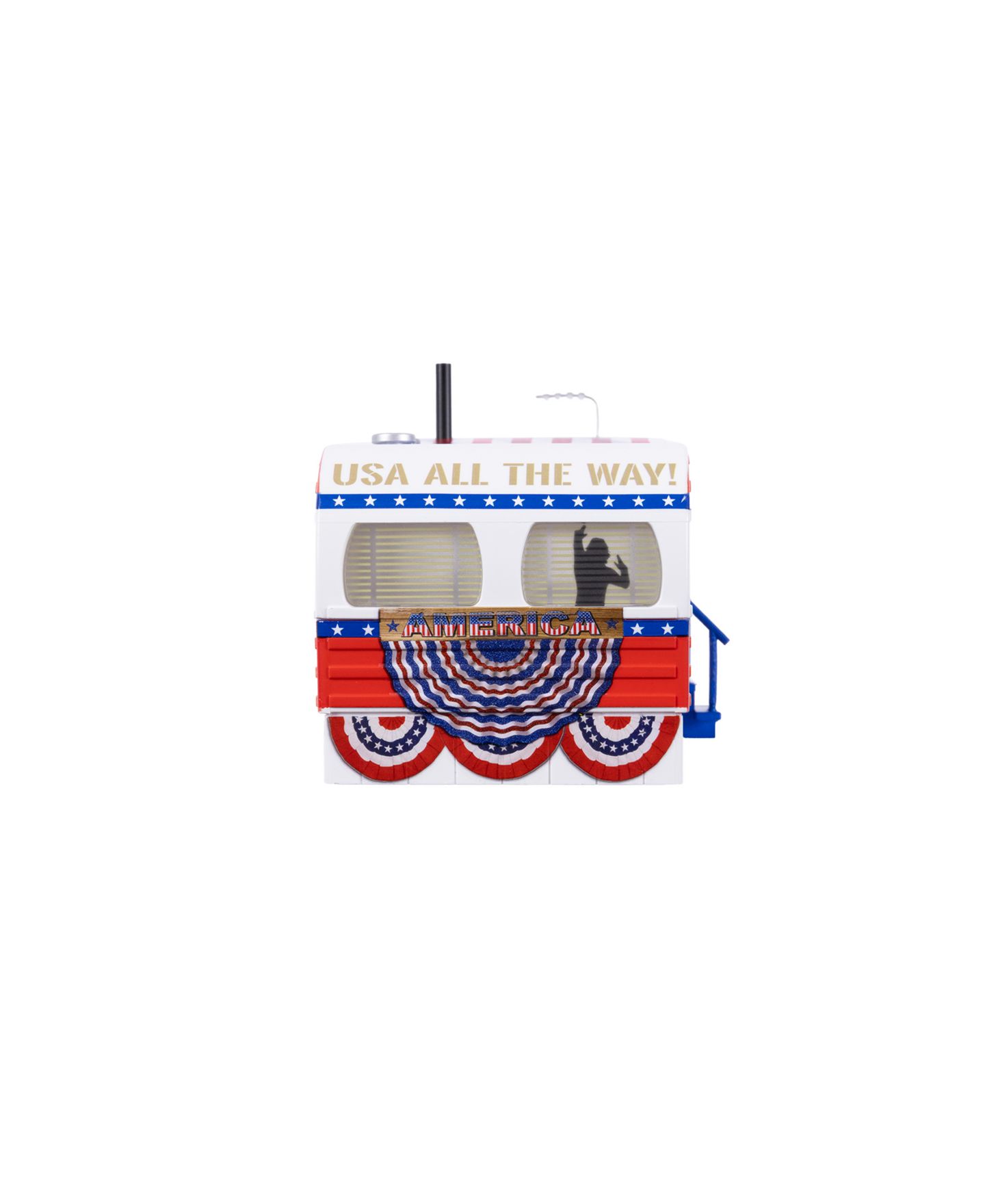 Детская игрушка Lionel O Gauge Patriotic Plug-Expand-Play Illuminated Mobile Home Trailer — фото 5