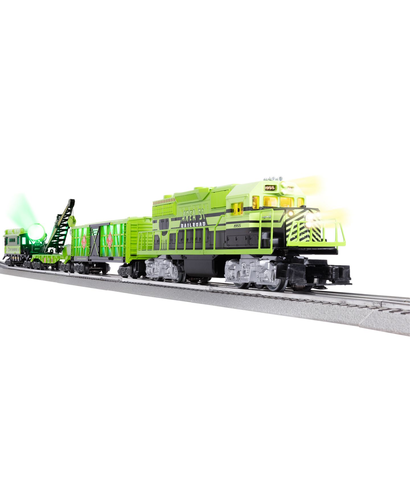 Детские игрушки Lionel O Gauge Area 51 UFO Recovery Bluetooth Freight Train Set — фото 19