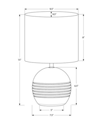Lighting 15" Plastic Table Lamp