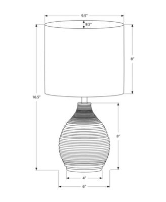 Lighting 17" Plastic Table Lamp