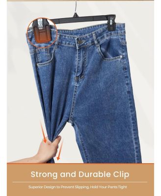 Plastic Pants Skirts Hangers 12inch with Non-Slip Big Clips 25 Pack