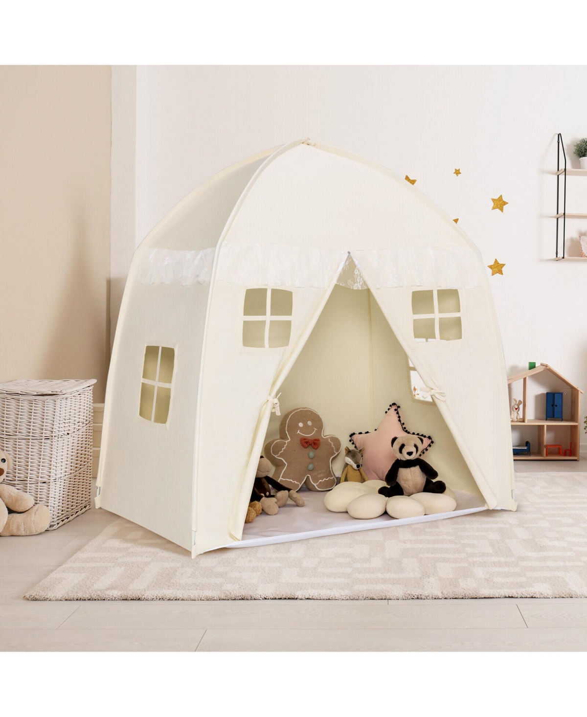 Skonyon Portable Indoor Kids Play Castle Tent