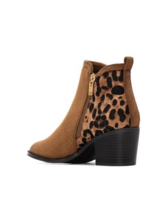 Women's Suede Heeled Ankle Booties