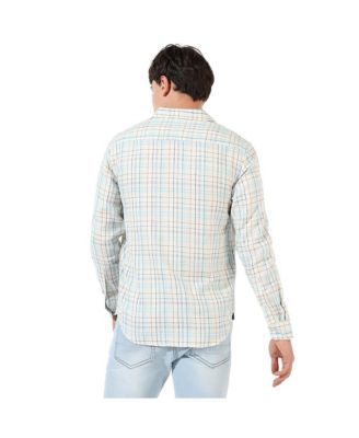 Men's Multicolour Checkered Regular Fit Casual Shirt