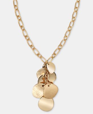 Shaky Disc Cluster Pendant Necklace, 28" + 3" extender, Macy's Exclusive