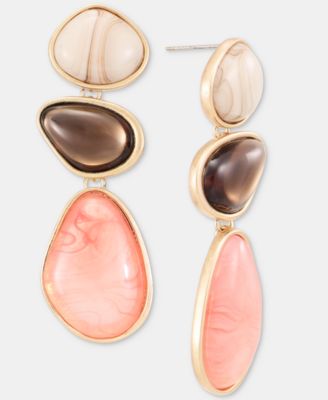 Mixed Stone Triple Drop Earrings, Macy's Exclusive