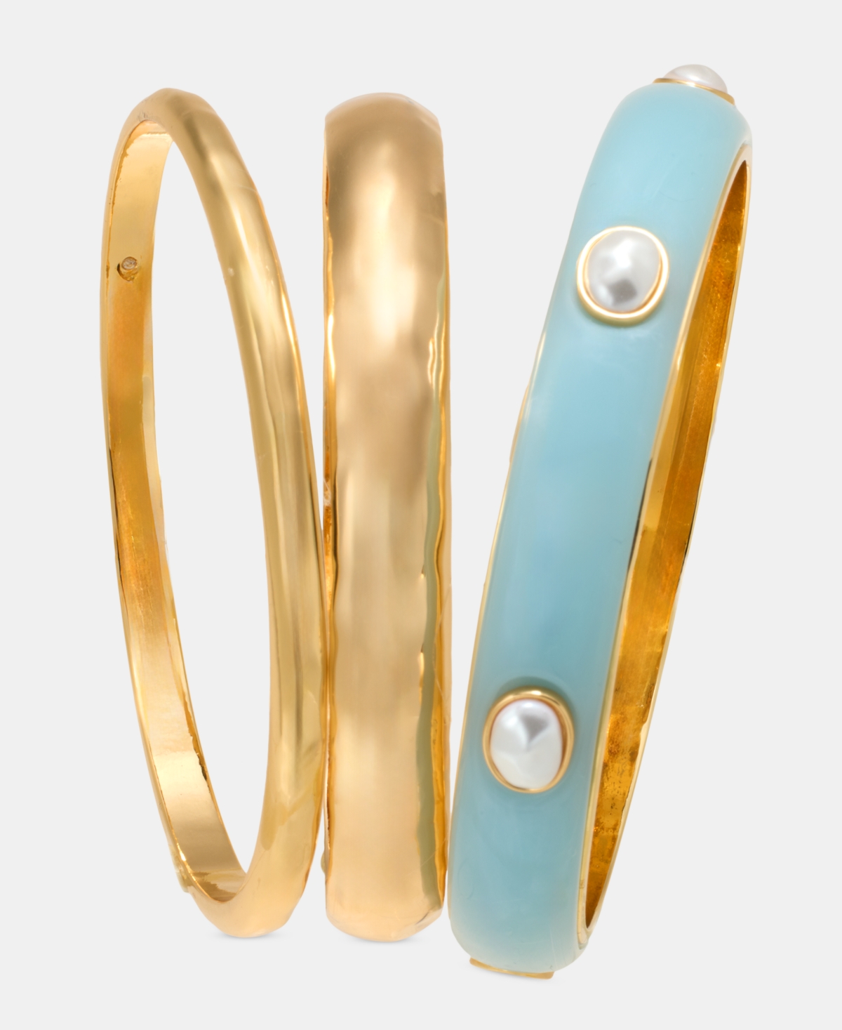 Style & Co 3-Pc. Set Imitation Pearl Bangle Bracelets, Macy's Exclusive