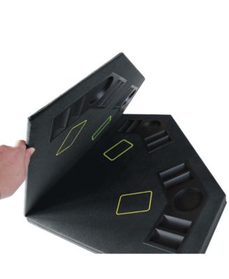 Folding Octagon Poker Tabletop with Cup Holders & Chip Racks for 8 Players