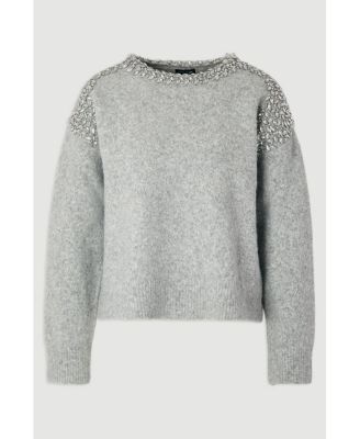 Women's Embellished Trim Cosy Knit Jumper