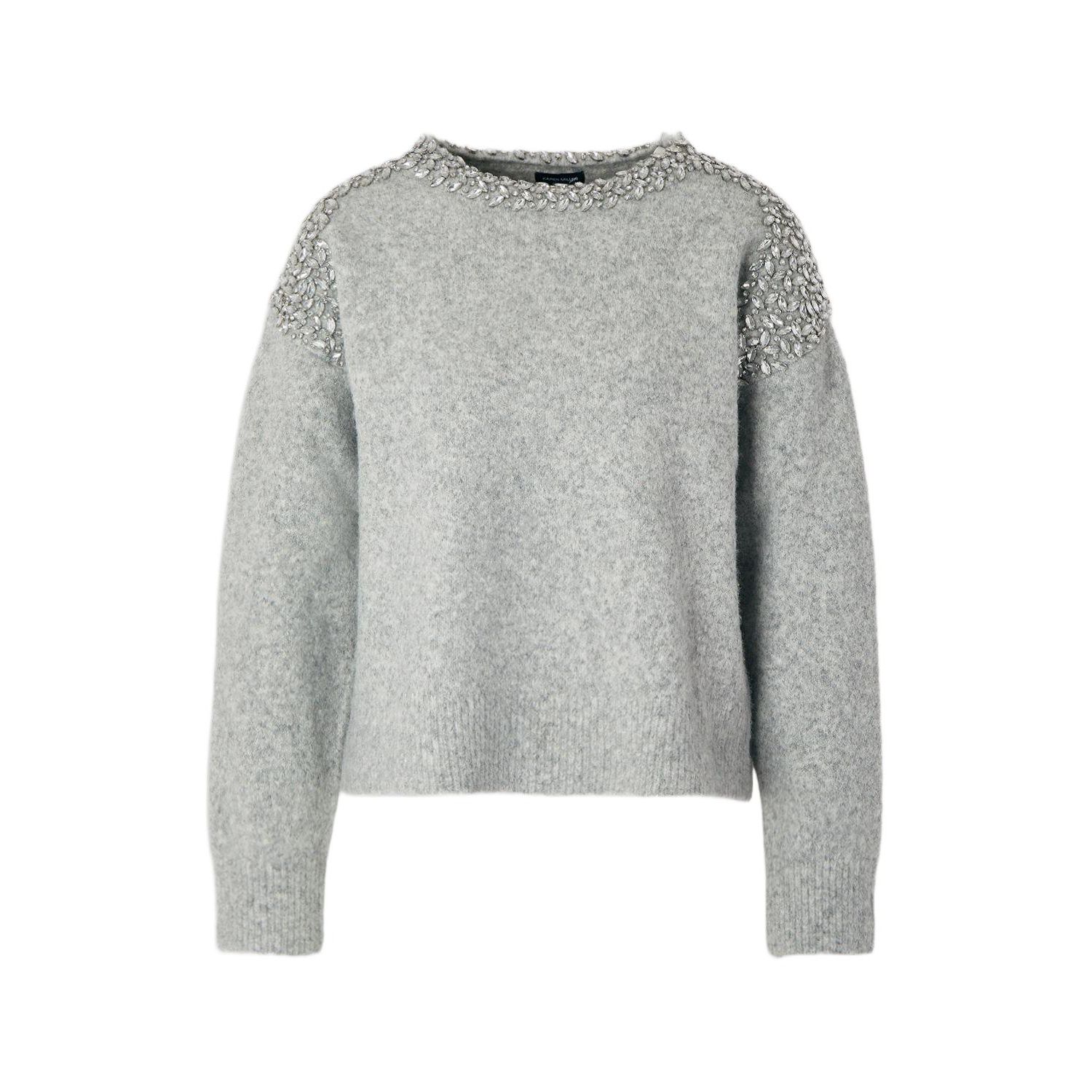 Women's Embellished Trim Cosy Knit Jumper