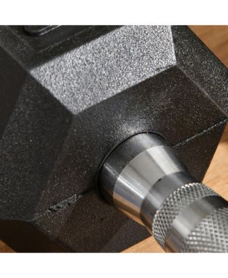 Hex Rubber Dumbbell Set with Ergonomic Handles