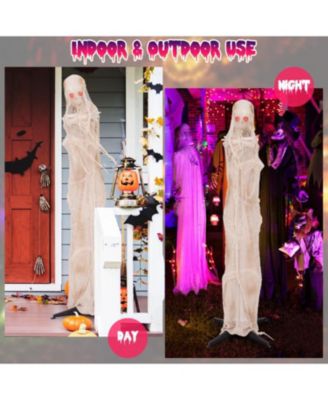 6ft Halloween Animated Standing Mummy with LED Red Glowing Eyes