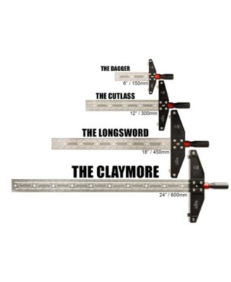 07423 Claymore 24" Sword T-Square – Stainless Steel Precision Ruler with Imperial & Metric Scales, Durable Measuring Tool for Accurate Woodwo
