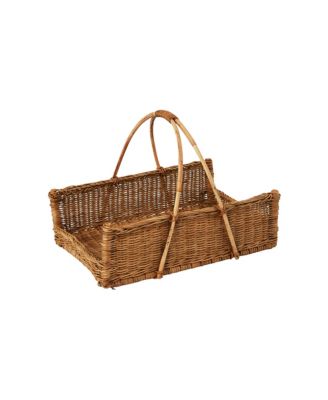 Decorative Handwoven Rattan Hanging Basket, Brown