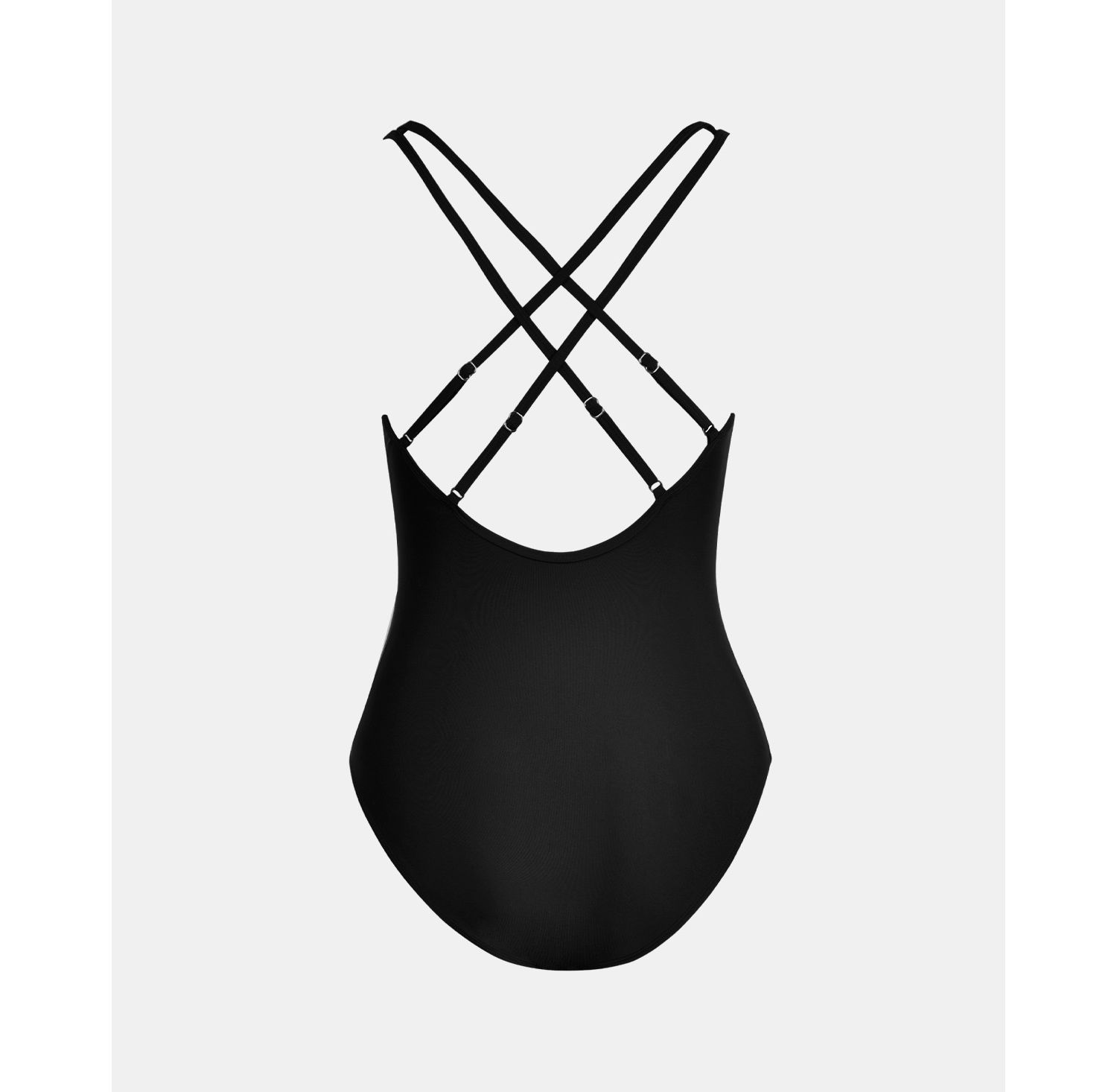Women's Mesh Tummy Control Back Crisscross One Piece Swimsuit