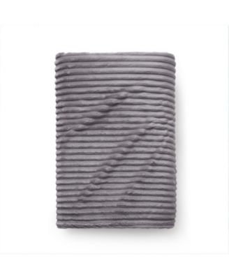 Ultra Soft & Light Ribbed Fleece Blanket - Throw/Travel 50"x60"