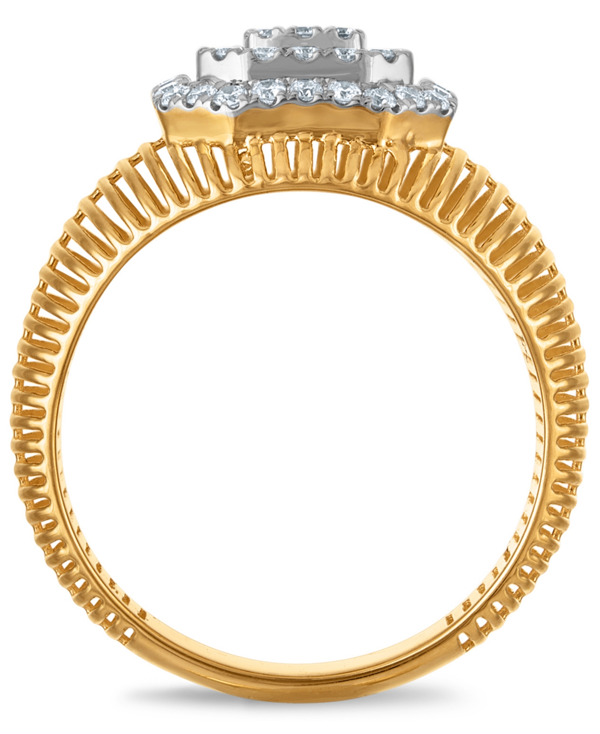 Macy's White Diamond Ring (0.45 ct. t.w.) in 14k Yellow Gold