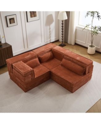  Sofa, Convertible Floor Sofa Bed, Modular Sectional, 3 Seater
