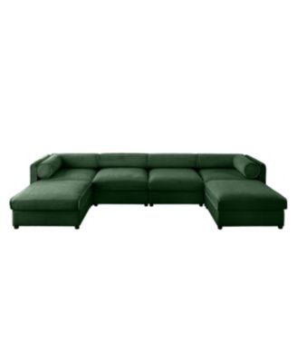 Streamdale Modular Sectional Sofa with Storage, Extra Large U Shaped Green Couch
