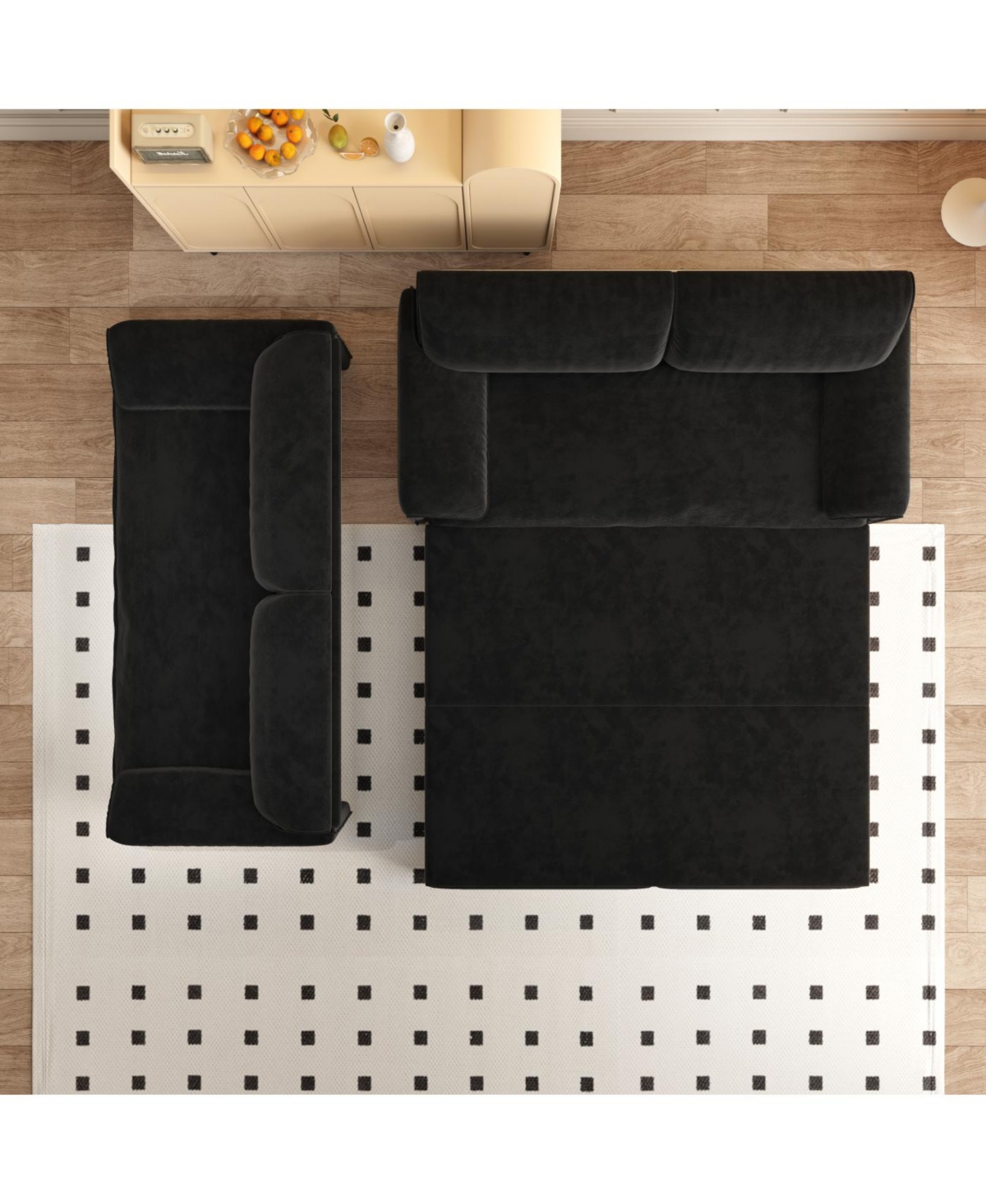 Streamdale Furniture 66" Queen Pull Out Sofa Bed with Storage