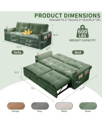 Streamdale Multi-Functional Convertible Sofa Bed 2-in-1 (for Sitting & Sleeping)