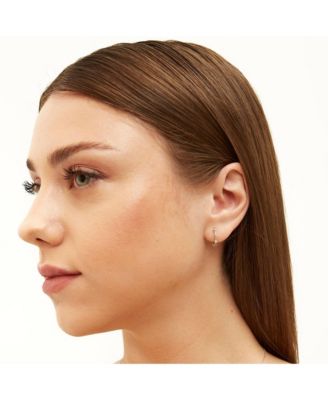 Seven Bead Sterling Silver Hoop Earrings