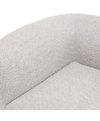 116" Modern Curved Sectional Sofa with Chaise Lounge, Pearl Upholstery, 2-Piece Set