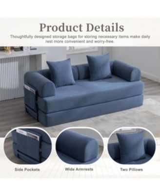 Streamdale Foldable & Compressible Sofa with Metal Frame for Small Spaces