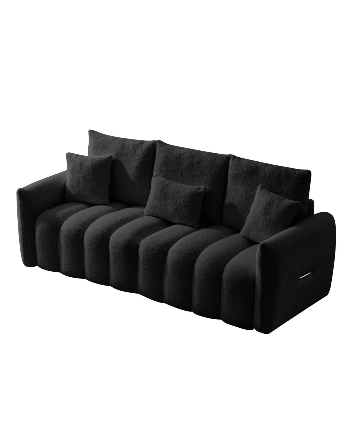Streamdale Furniture Streamdale 78" Teddy Fabric Sofa with Pillows & Solid Wood Frame