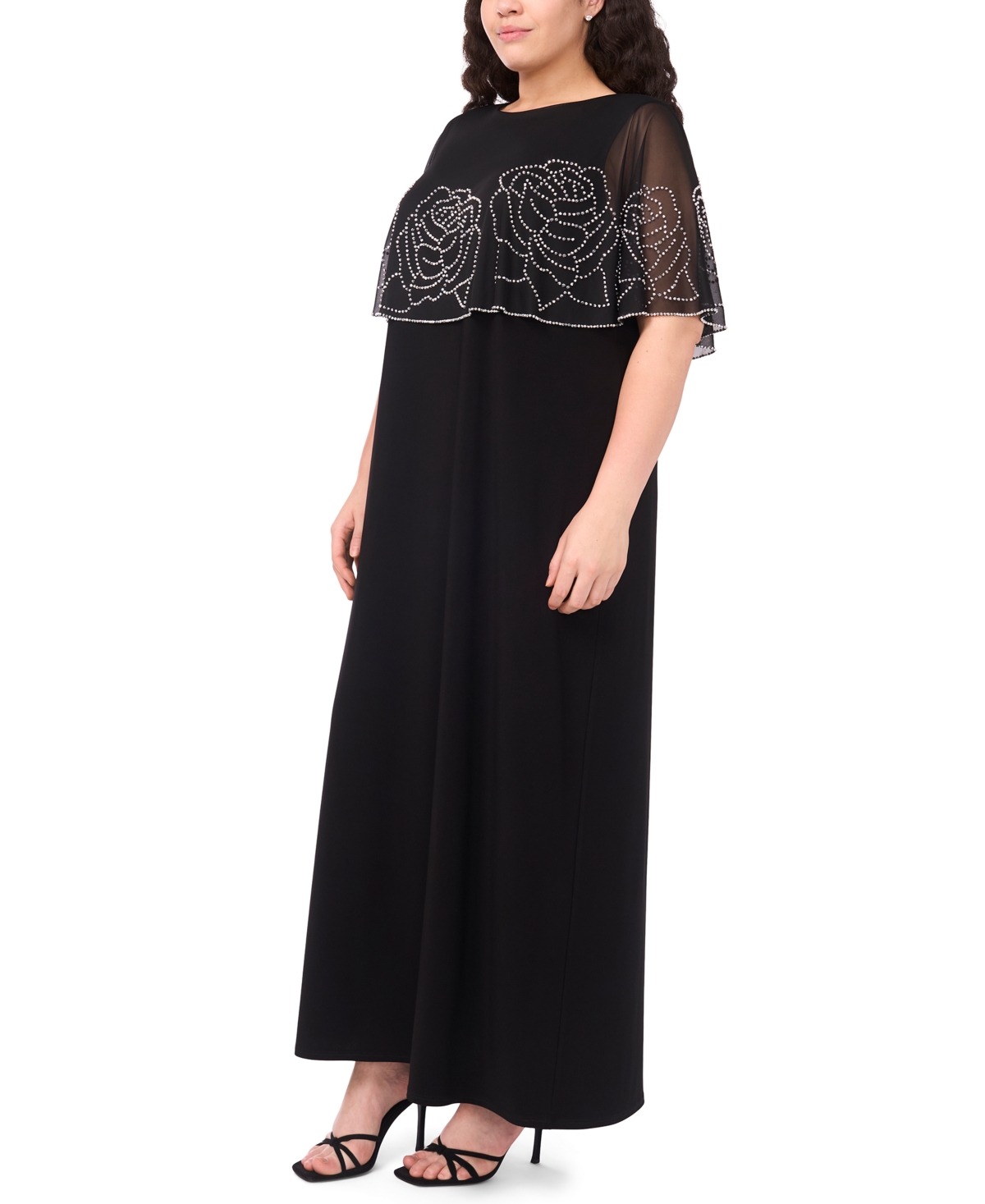 Msk Plus Crewneck Faraj Maxi Dress