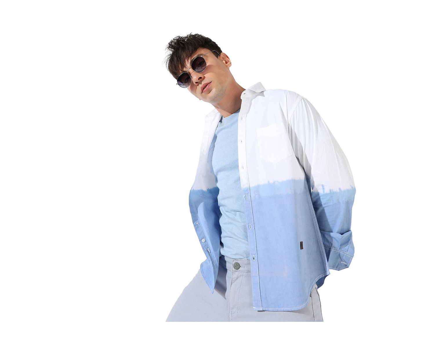 Men's Ombre Contrast Shirt