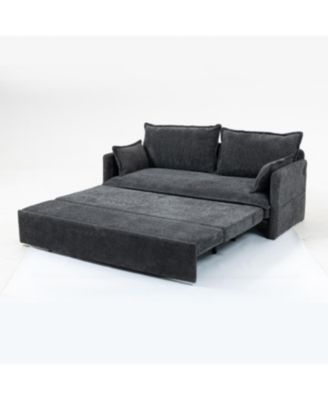 Streamdale Ergonomic Sofa Bed with Storage & Charging - Corduroy Convertible Sleeper