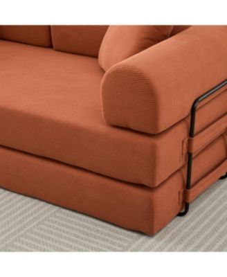 Streamdale Folding Sofa Bed, 78.5" Convertible Couch with 2 Pillows, Fold Out Mattress