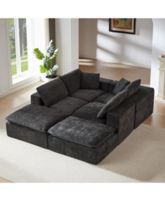 Modern Chenille Cloud Sofa - Freely Combinable & Comfortable