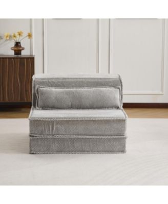 Streamdale Compression Sofa, Convertible Floor Sofa Bed, Modular Sectional Sofa, Grey