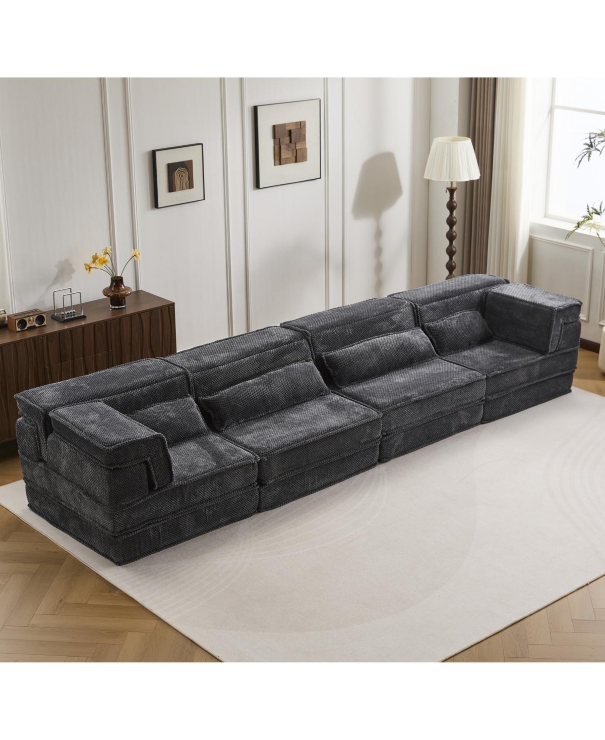 Streamdale Furniture Streamdale Compression Sofa, Convertible Floor Sofa