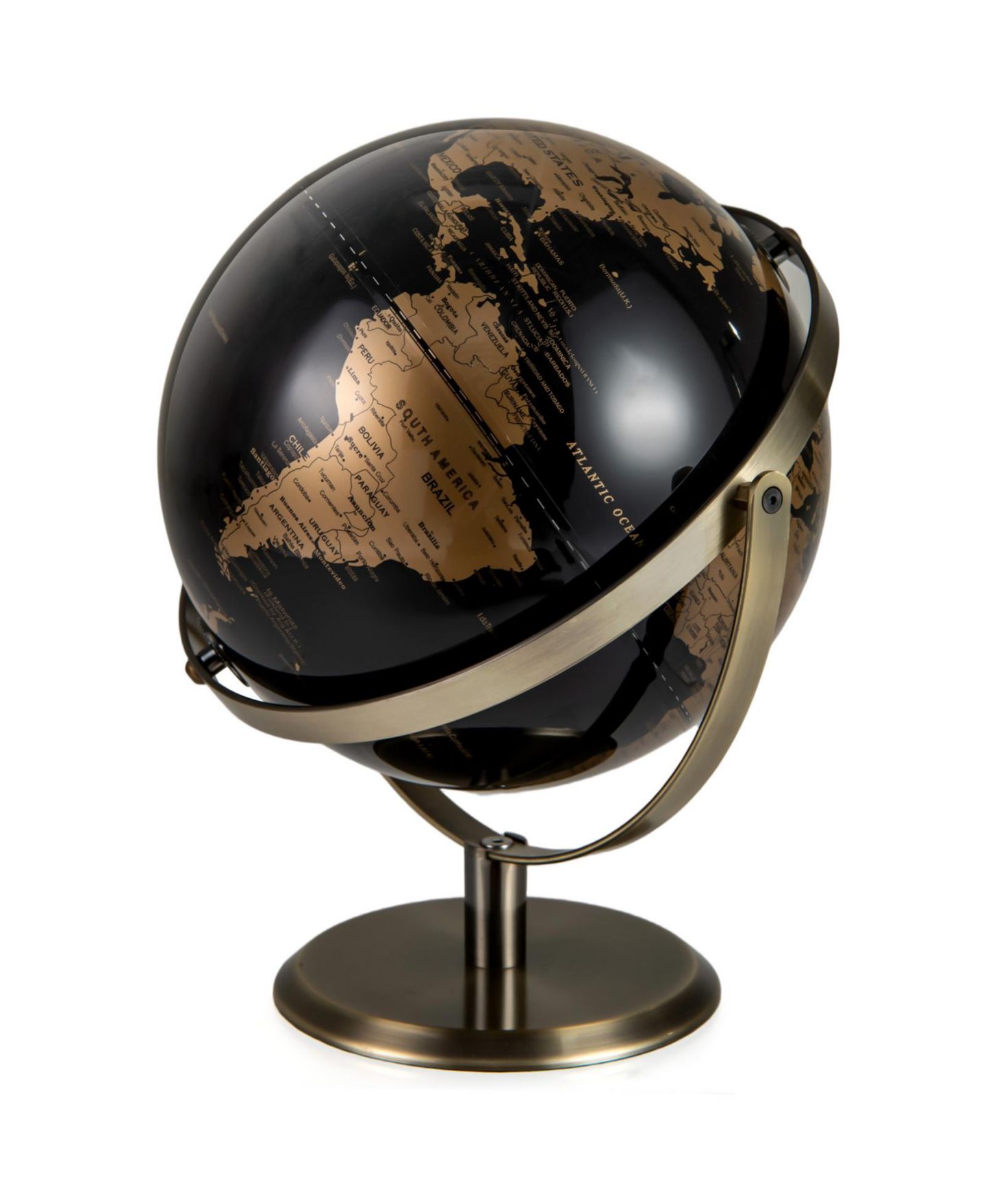 Детская игрушка HONGGE 9-Inch World Globe Time Zone Globe, Ages 3+, цвет: Чёрный золотой — фото 2