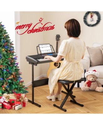 61-Key Digital Piano Keyboard Set with Stand, Bench, and Headphones for Beginners