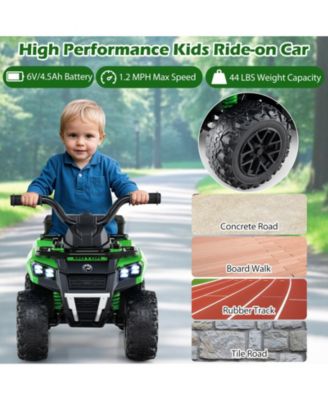 6V Kids Ride-On ATV with Spray Function, Music, and Rear Storage Box