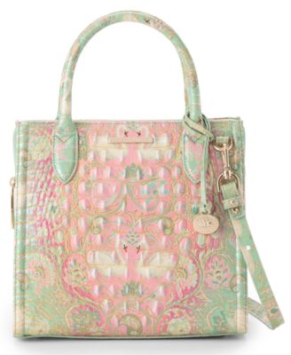 Caroline Melbourne Embossed Leather Satchel Bag