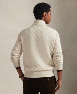 Men's Quilted Double-Knit Jersey Pull-On Sweater