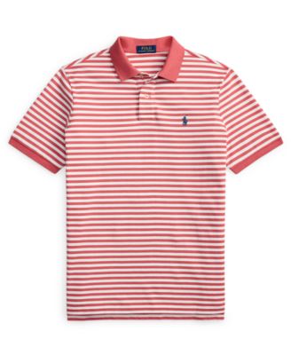 Men's Classic-Fit Striped Mesh Polo Shirt