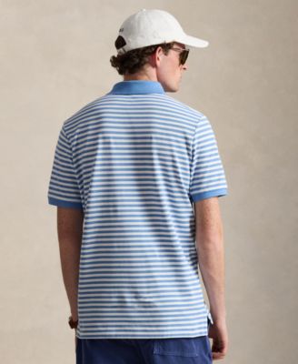 Men's Classic-Fit Striped Mesh Polo Shirt