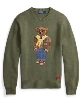 Men's Bear Graphic Crewneck Sweater