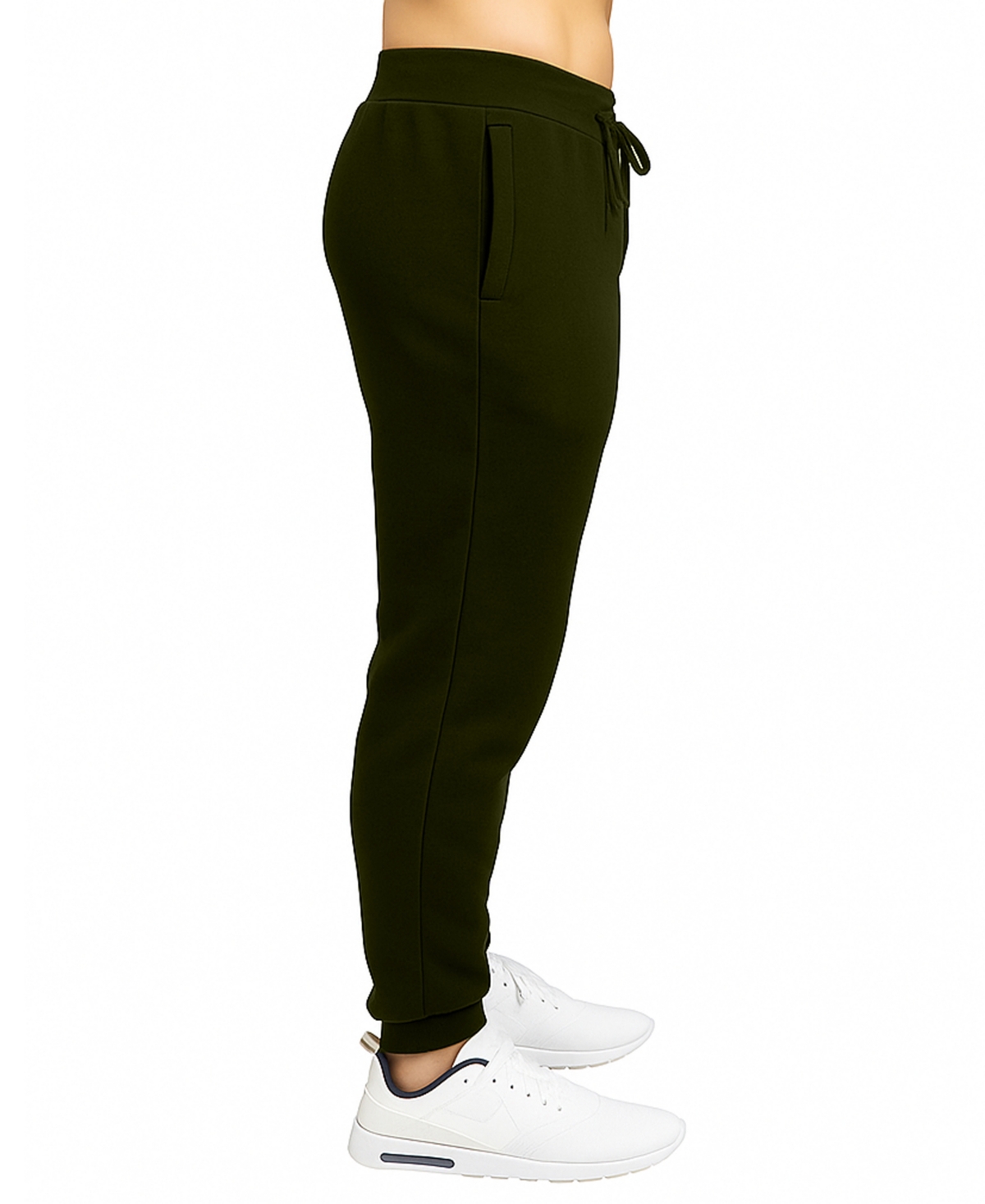 Blu Rock Men's Modern-Fit Heavyweight Jogger Sweatpants with Zipper Side Pockets