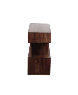 Portola Solid Acacia Wood Console Table, Brown