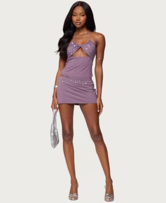 Women's Luana Studded Cut Out Halter Top