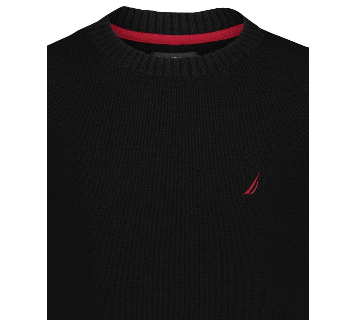 Nautica Boys' 8-20 J Class Solid Crew Sweater In Black