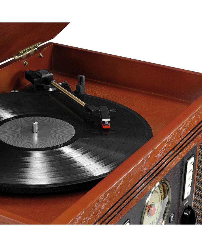 Victrola Aviator Signature Bluetooth Record Player, Mahogany - 1